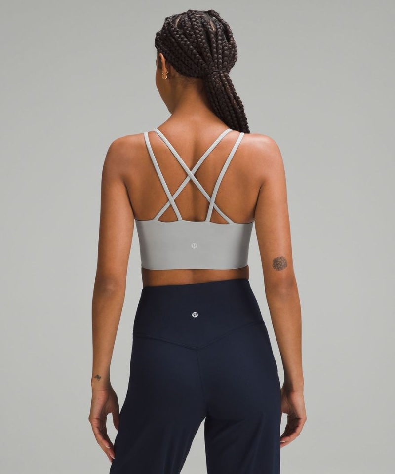 Lululemon Like a Cloud Longline Bra Light Support, B/C Cup Sport BH Damen Silber | 0915EFDUL