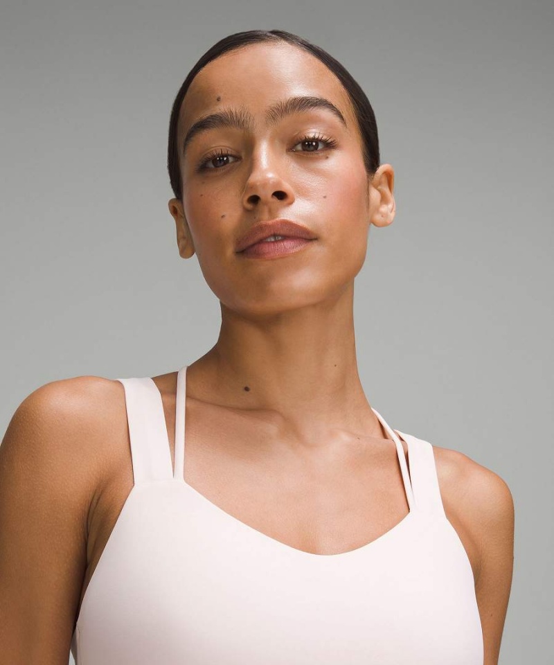 Lululemon Like a Cloud Longline Bra Light Support, D/DD Cup Sport BH Damen Hellrot | 1635EHKGT