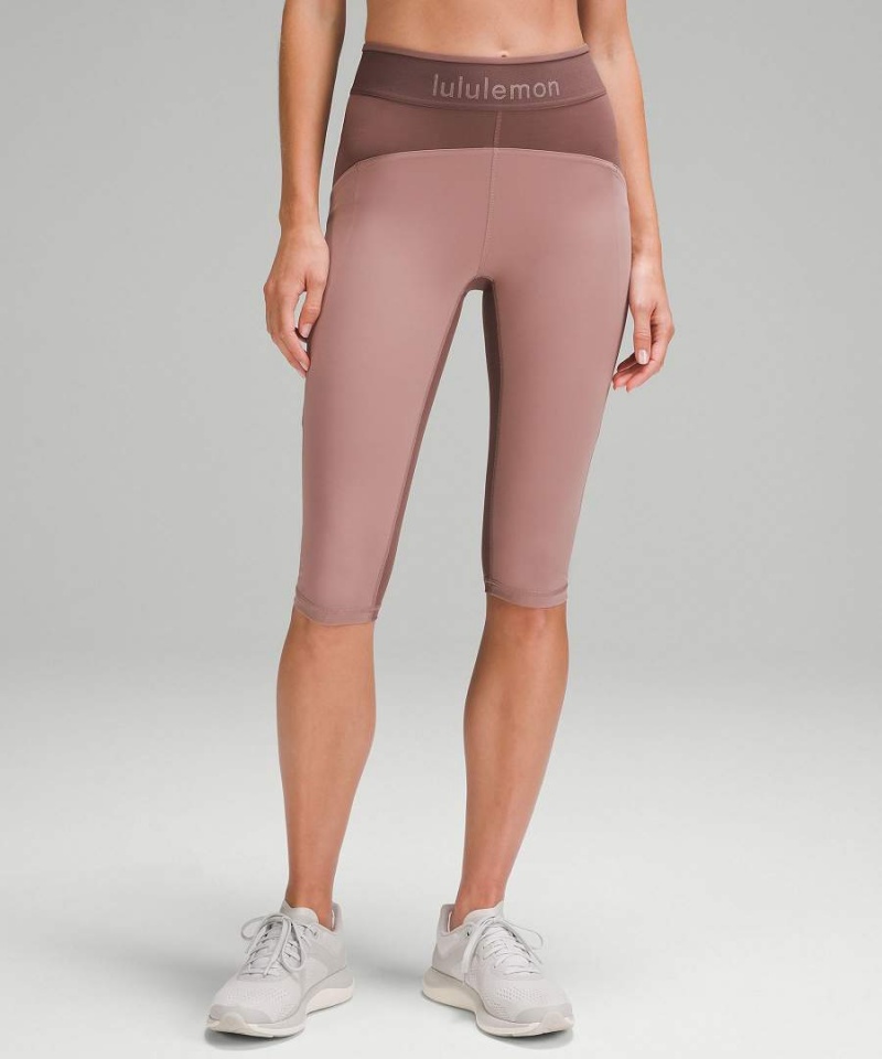 Lululemon Logo Waistband Everlux Sport Crop 15\