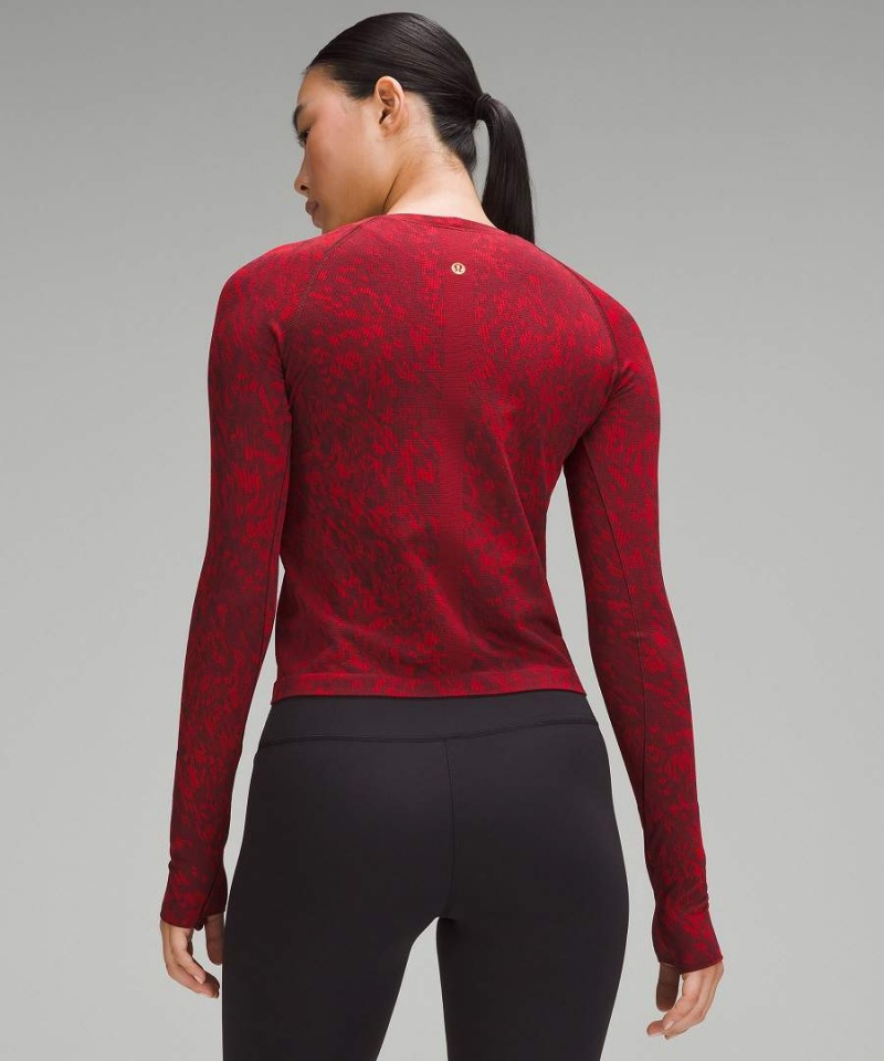 Lululemon Lunar New Year Swiftly Tech 2.0 Race Length Langarmhemd Damen Dunkelrot | 8326GDICH