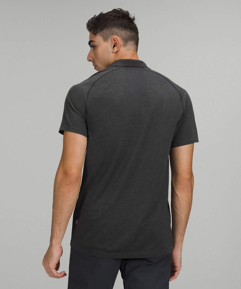 Lululemon Metal Vent Tech 2.0 Polo Shirts Herren Schwarz Schwarz | 9467ZSYDX