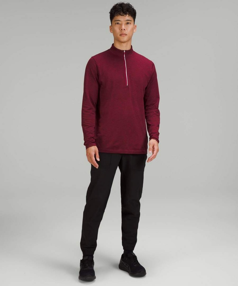 Lululemon Metal Vent Tech Midweight Half Zip Sweatshirts Herren Bordeaux Rot Bordeaux | 4301JXKDB