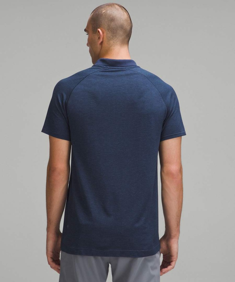 Lululemon Metal Vent Tech Polo Shirts Herren Blau Navy | 5074UQZBH