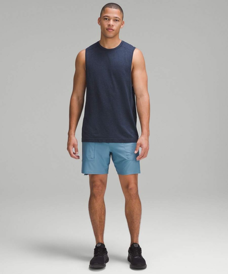 Lululemon Metal Vent Tech Ärmellose Tanktop Herren Blau Navy | 3462KJHSE