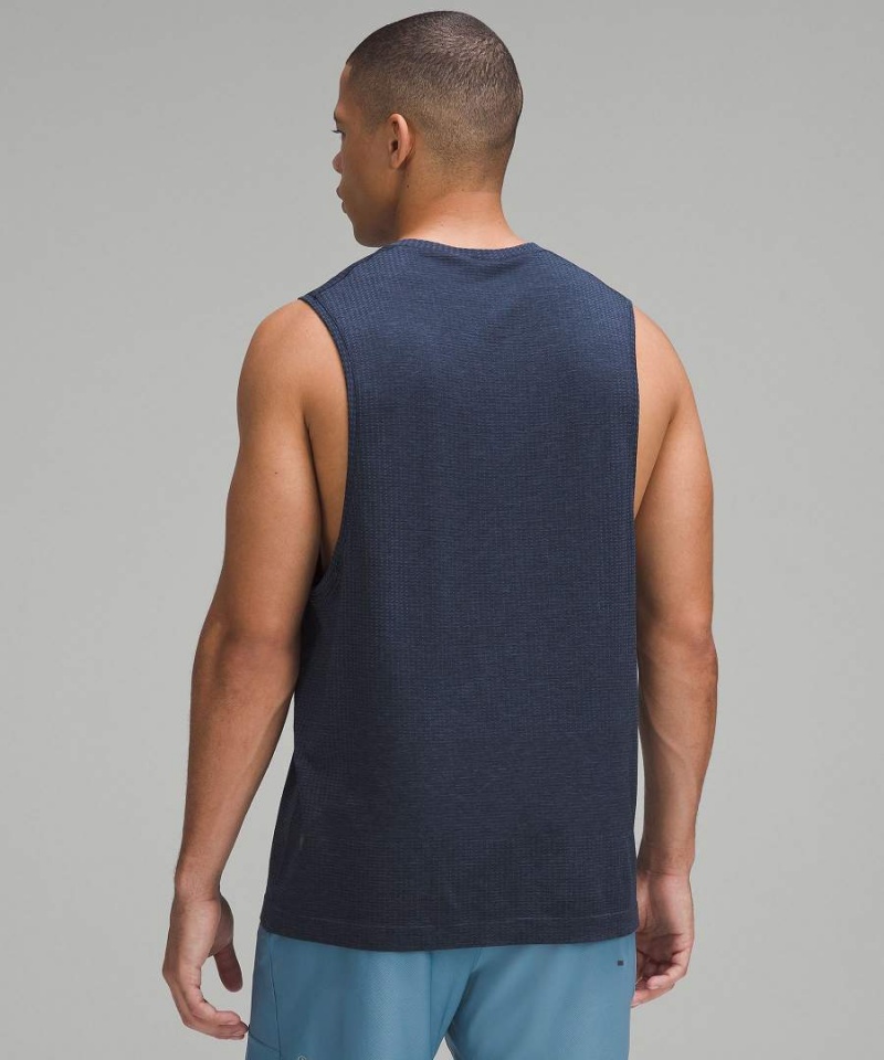 Lululemon Metal Vent Tech Ärmellose Tanktop Herren Blau Navy | 3462KJHSE