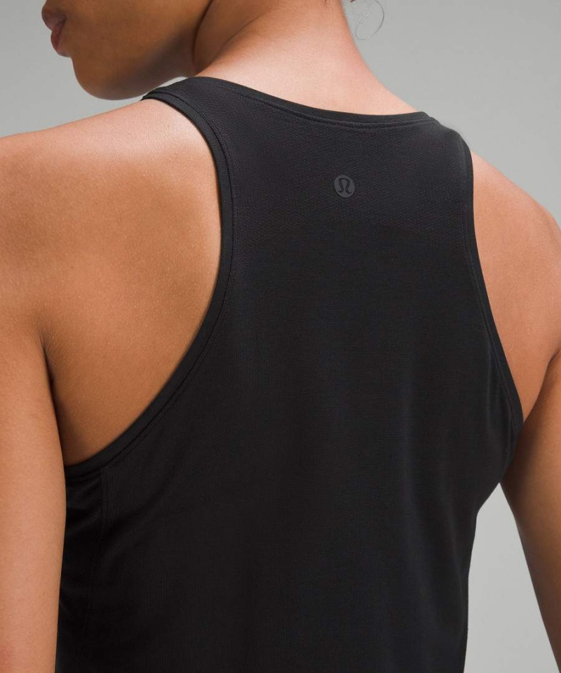 Lululemon Modal-Blend High-Neck Yoga Tanktop Damen Schwarz | 2450ISYEJ