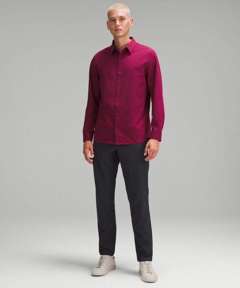 Lululemon New Venture Klassische-Fit Langarmhemd Herren Bordeaux | 8761XKGHB