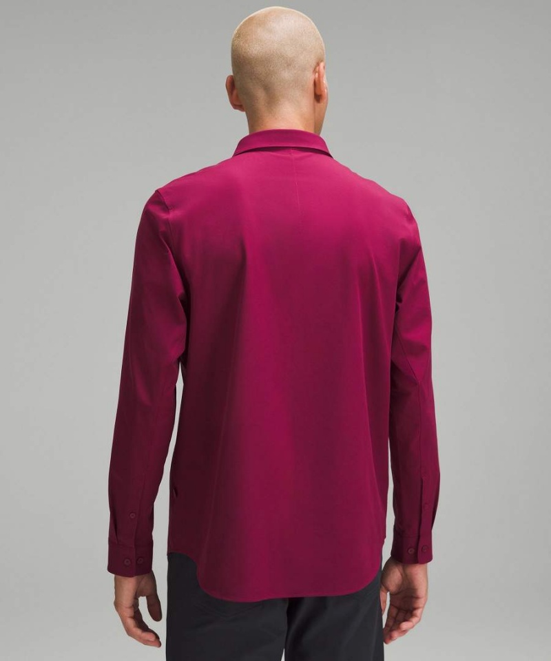 Lululemon New Venture Klassische-Fit Langarmhemd Herren Bordeaux | 8761XKGHB