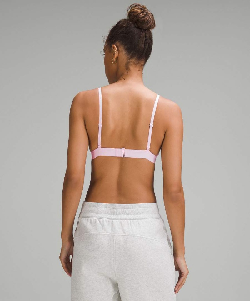 Lululemon Nulu Mesh Logo Triangle Bralette A/B Cup Sport BH Damen Rosa | 2159MFHZB