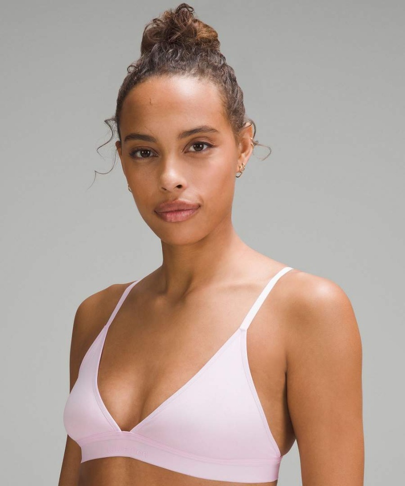 Lululemon Nulu Mesh Logo Triangle Bralette A/B Cup Sport BH Damen Rosa | 2159MFHZB