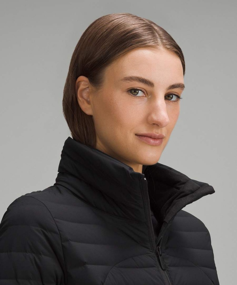 Lululemon Pack It Long Daunenjacken Damen Schwarz | 7329SINCP