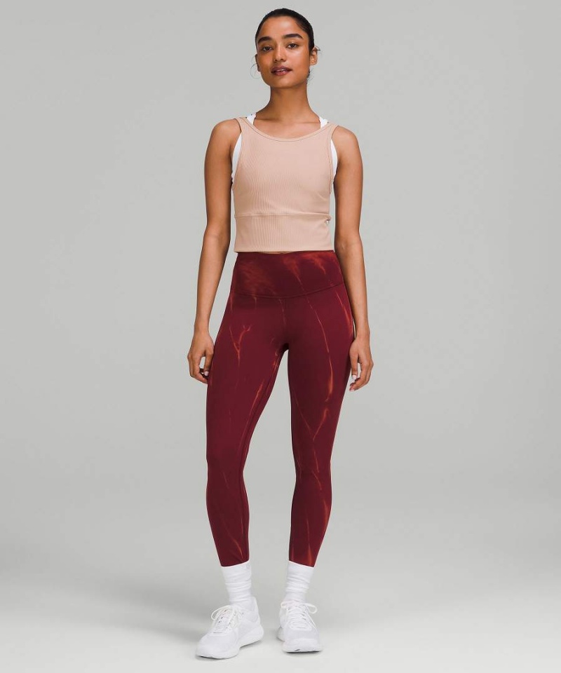 Lululemon Power Pivot Gerippt Tanktop Damen Rosa | 1756GIQLV