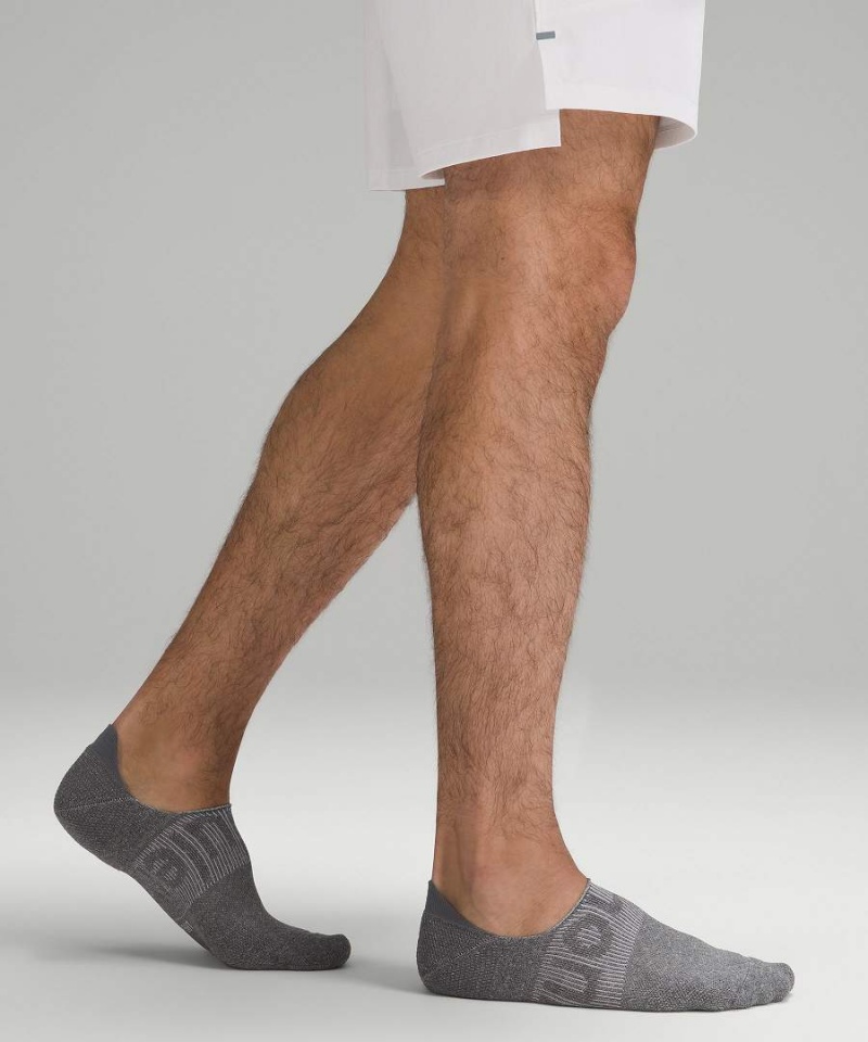 Lululemon Power Stride No-Show with Active Grip 5 Pack Socken Herren Grau | 7915PDZXQ