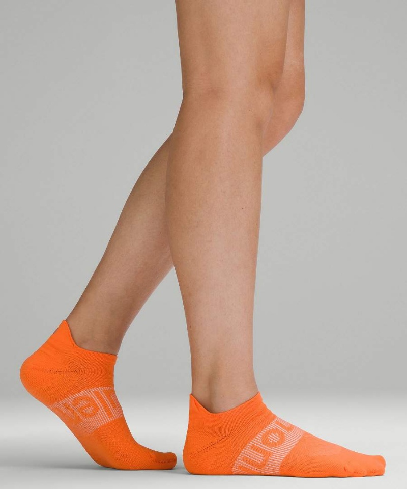 Lululemon Power Stride Tab 3 Pack Socken Damen Rosa Gelb Orange | 2745MSUQK