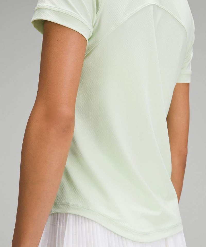 Lululemon Quick-Dry Kurzes Sleeve Polo Shirts Damen Grün | 4725ODSVA