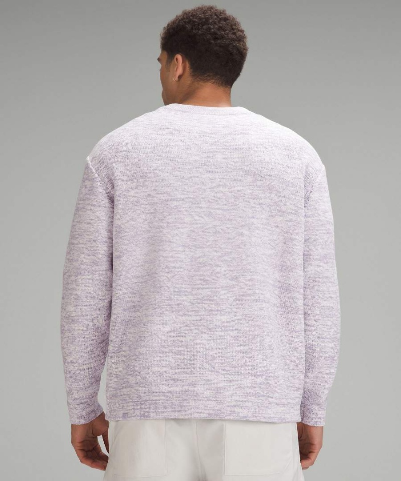 Lululemon Relaxed-Fit Crewneck Knit Pullover Herren Lila | 8453ZFVGQ