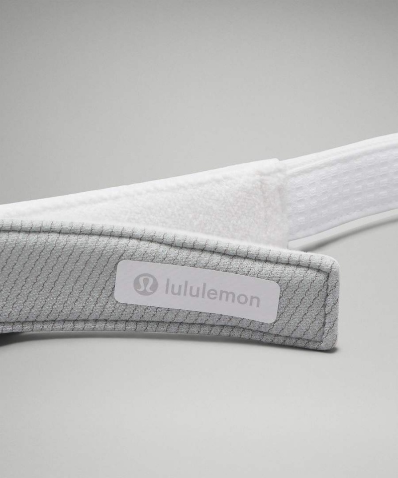 Lululemon Removable Sweatband All-Sport Visor Wordmark Hüte Damen Weiß Schwarz | 4367WDLZY