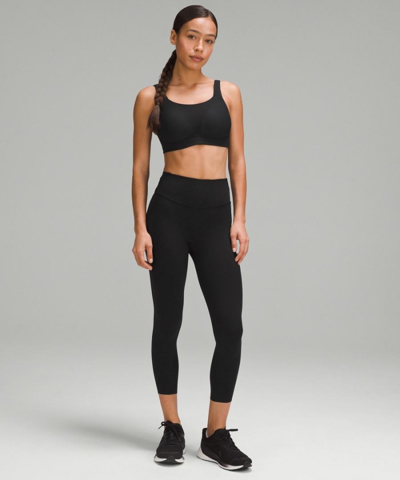 Lululemon Run Times Bra High Support, B–G Cups Sport BH Damen Schwarz | 8350MLVGY