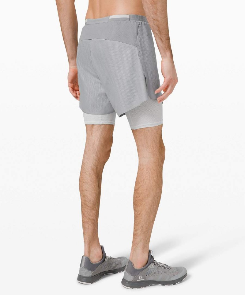 Lululemon Run Town Kurze Hose Herren Grau | 9812ZLHAD