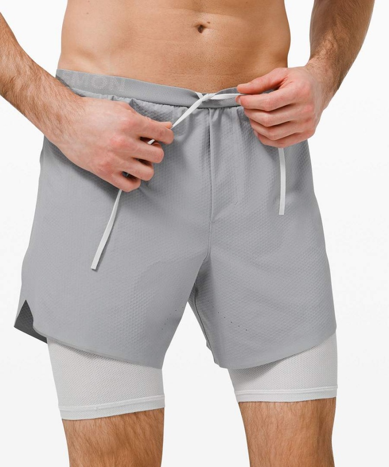 Lululemon Run Town Kurze Hose Herren Grau | 9812ZLHAD