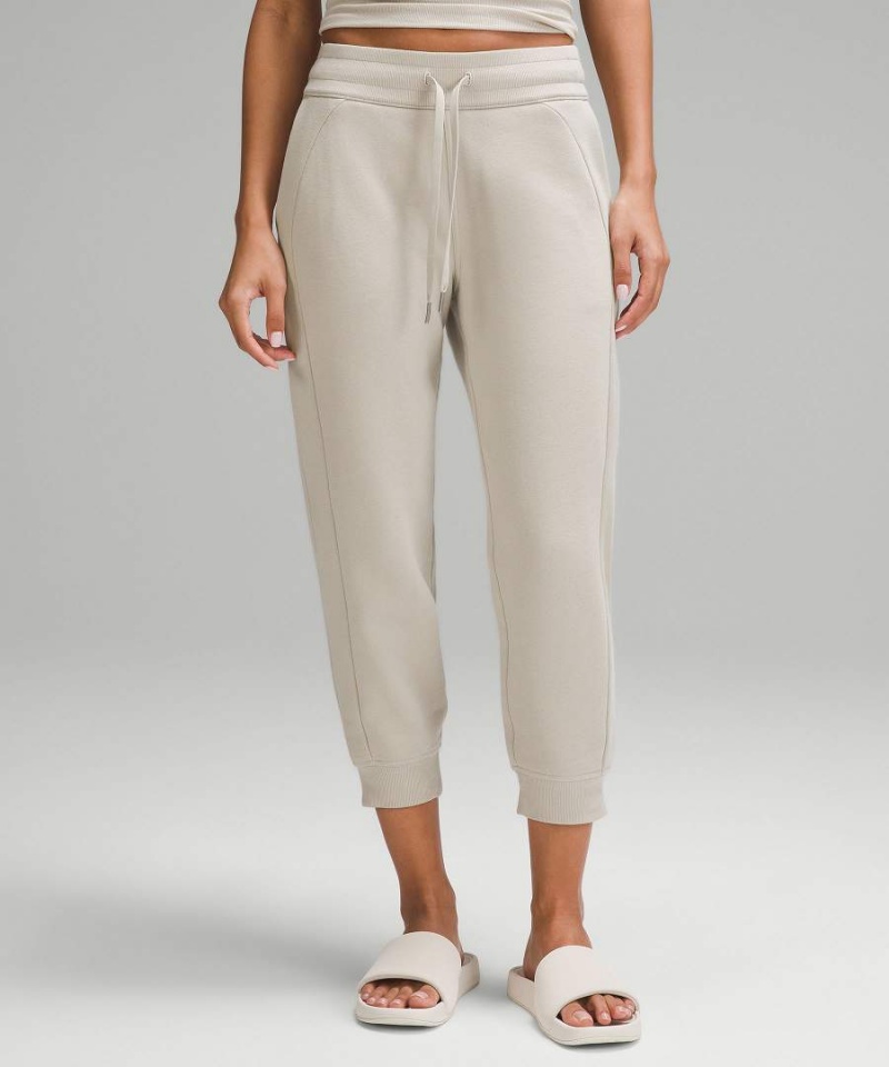 Lululemon Scuba High-Rise Cropped Jogginghose Damen Beige | 3295QJDOU