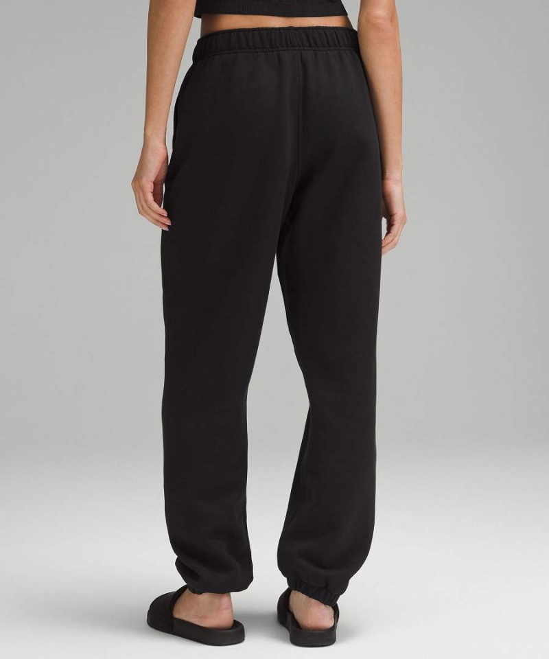 Lululemon Scuba Mid-Rise Oversized Kurzes Jogginghose Damen Schwarz | 5012SVUAQ