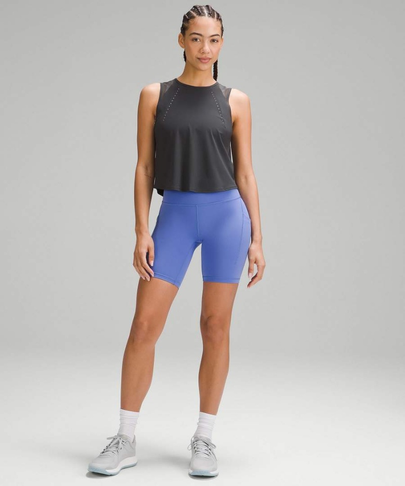 Lululemon Sculpt Cropped Tanktop Damen Tiefesgrau | 6043ZURIL