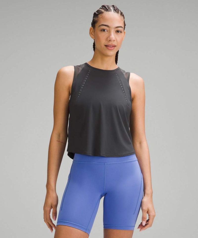 Lululemon Sculpt Cropped Tanktop Damen Tiefesgrau | 6043ZURIL