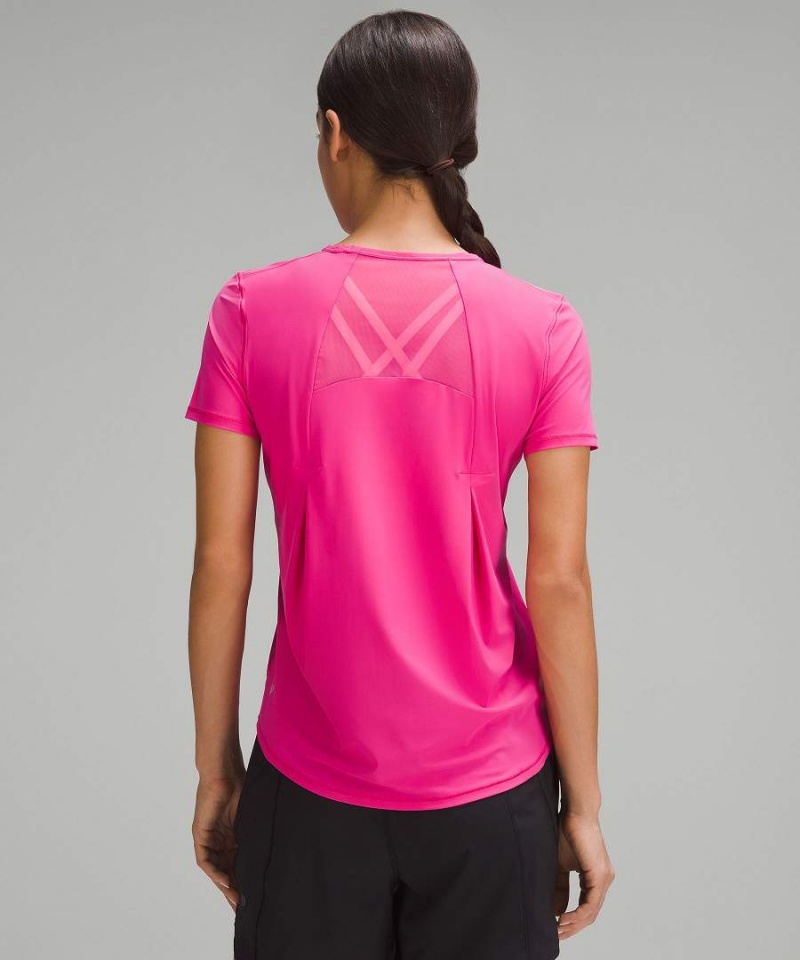 Lululemon Sculpt Kurzes-Sleeve T-shirts Damen Rosa | 2301VFNYC