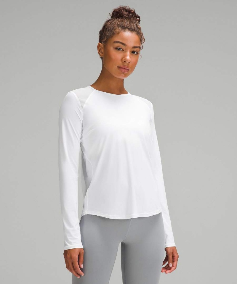 Lululemon Sculpt Langarmhemd Damen Weiß | 8602PJRAH