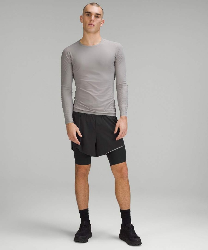 Lululemon SenseKnit Composite Lauf Kurze Hose Herren Schwarz | 0924MGOIK