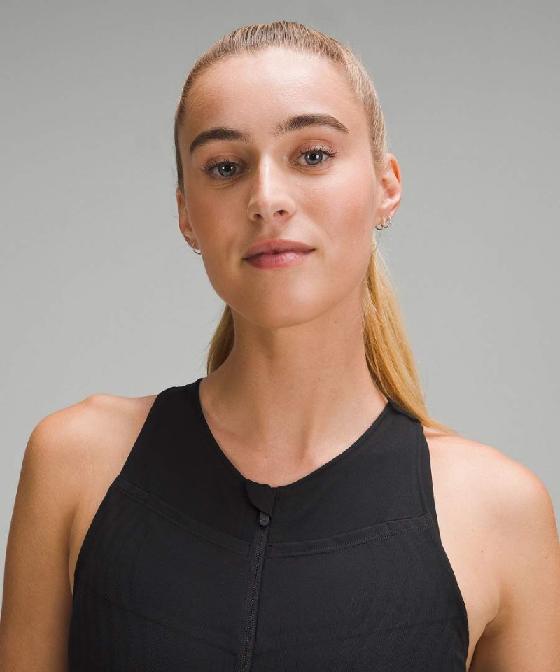 Lululemon SenseKnit Lauf One-Piece Body Damen Schwarz | 7046UVJNY