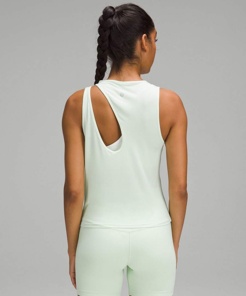 Lululemon Shoulder Cut-Out Yoga Tanktop Damen Grün | 8023WAHFJ