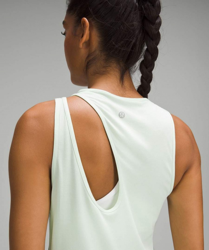 Lululemon Shoulder Cut-Out Yoga Tanktop Damen Grün | 8023WAHFJ