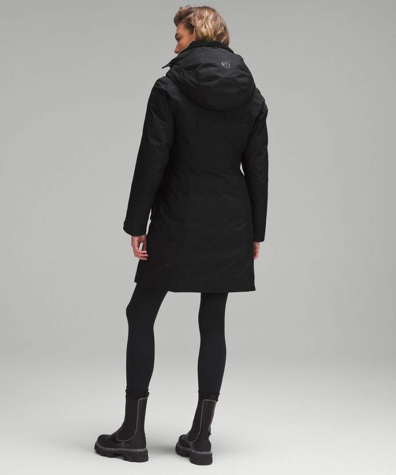 Lululemon Snow Warrior Parka Damen Schwarz | 1790WQNCA