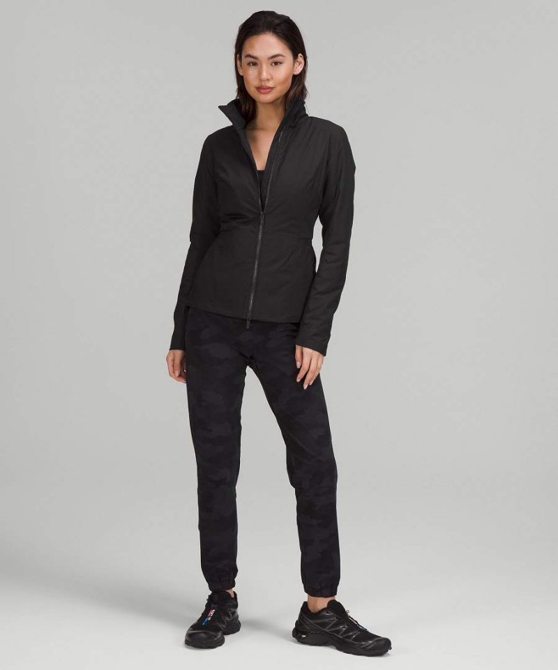 Lululemon SoftMatte™ Insulated Mid-Length Isolierte Jacken Damen Schwarz | 4578LKMVP