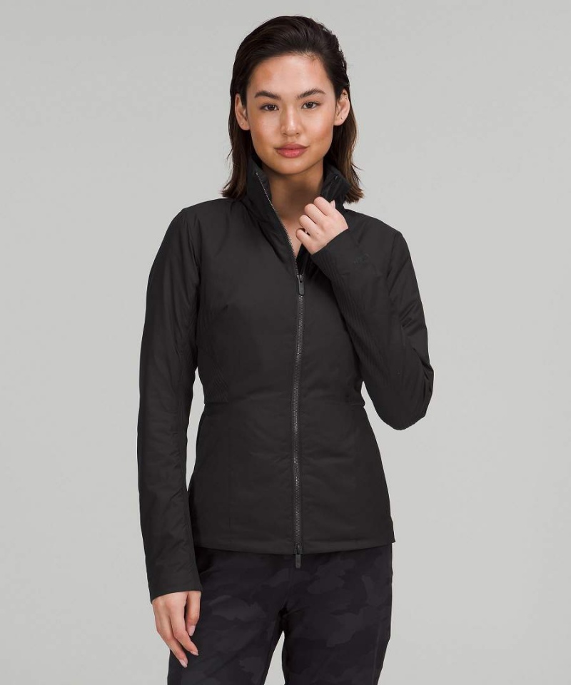 Lululemon SoftMatte™ Insulated Mid-Length Isolierte Jacken Damen Schwarz | 4578LKMVP