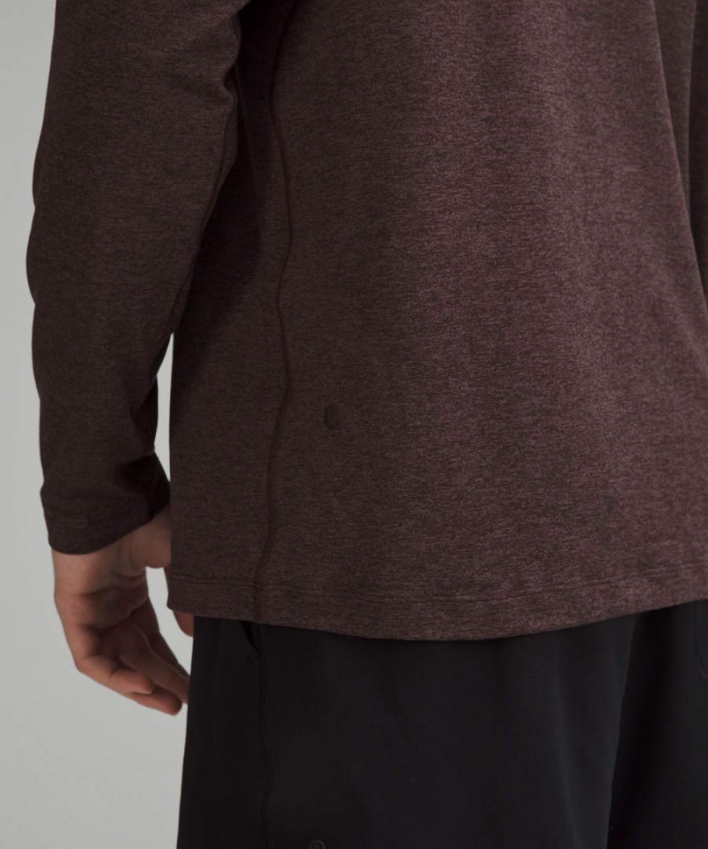 Lululemon Soft Jersey Half Zip Sweatshirts Herren Schokolade | 9621ZXNKF