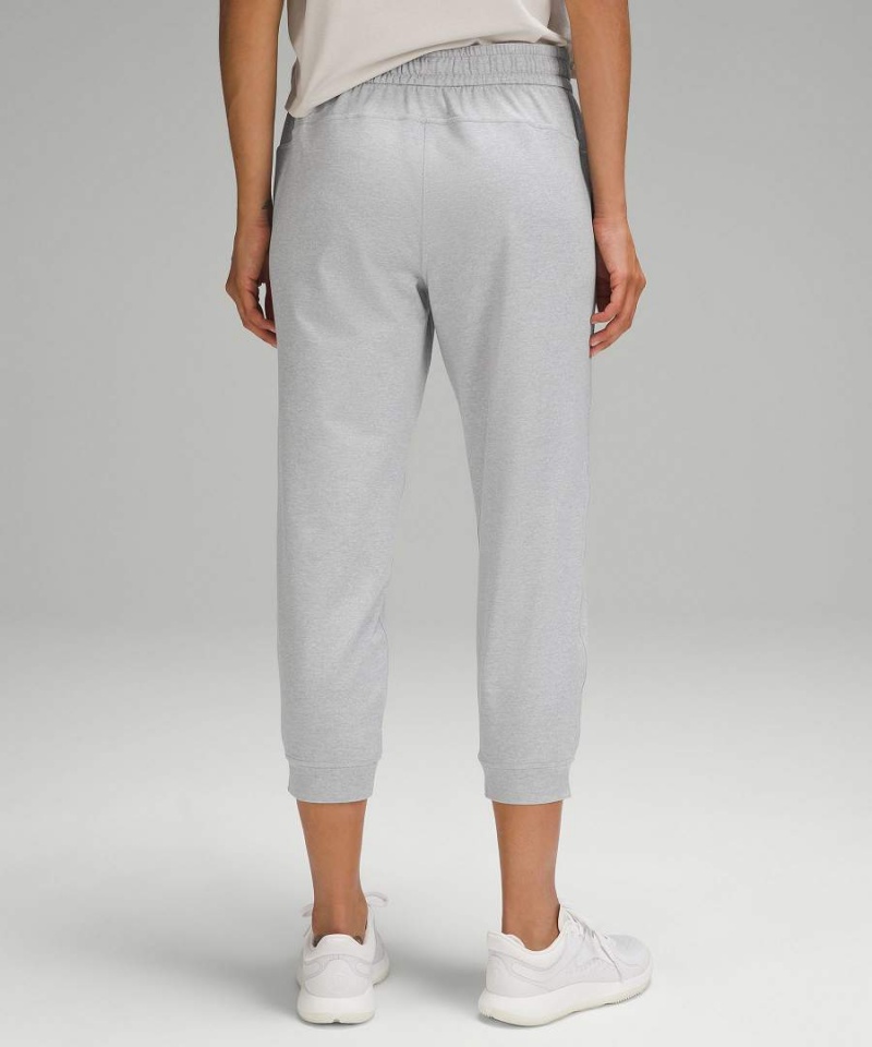 Lululemon Soft Jersey Klassische-Fit Mid-Rise Cropped Jogginghose Damen Hellgrau | 7065NBHEM