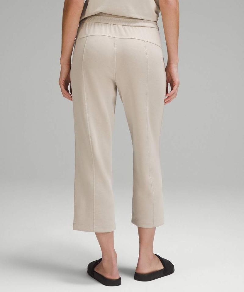 Lululemon Softstreme High-Rise Gerade-Leg Cropped Hose Damen Beige | 3179ETHAD