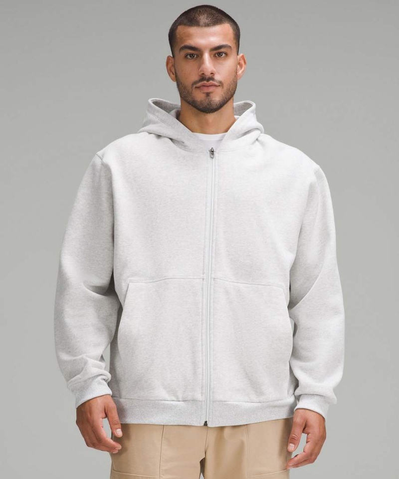 Lululemon Steady State Full-Zip Hoodie Herren Hellgrau Weiß | 2345TFPRS