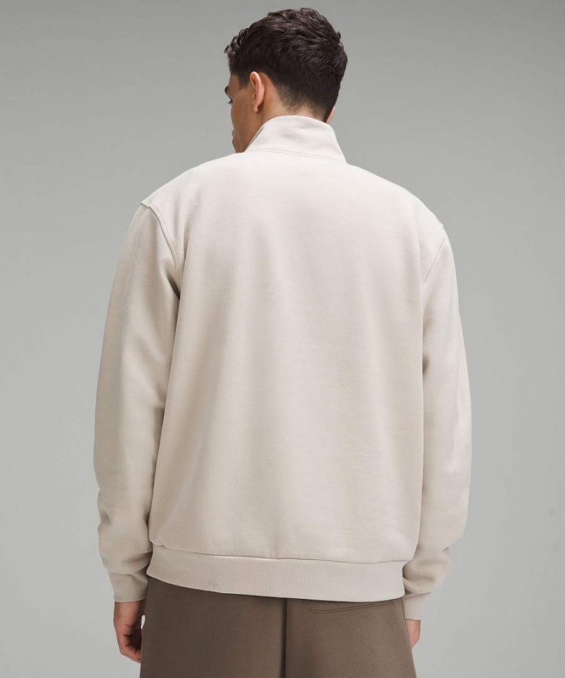 Lululemon Steady State Half Zip Sweatshirts Herren Beige | 0854DMNWG