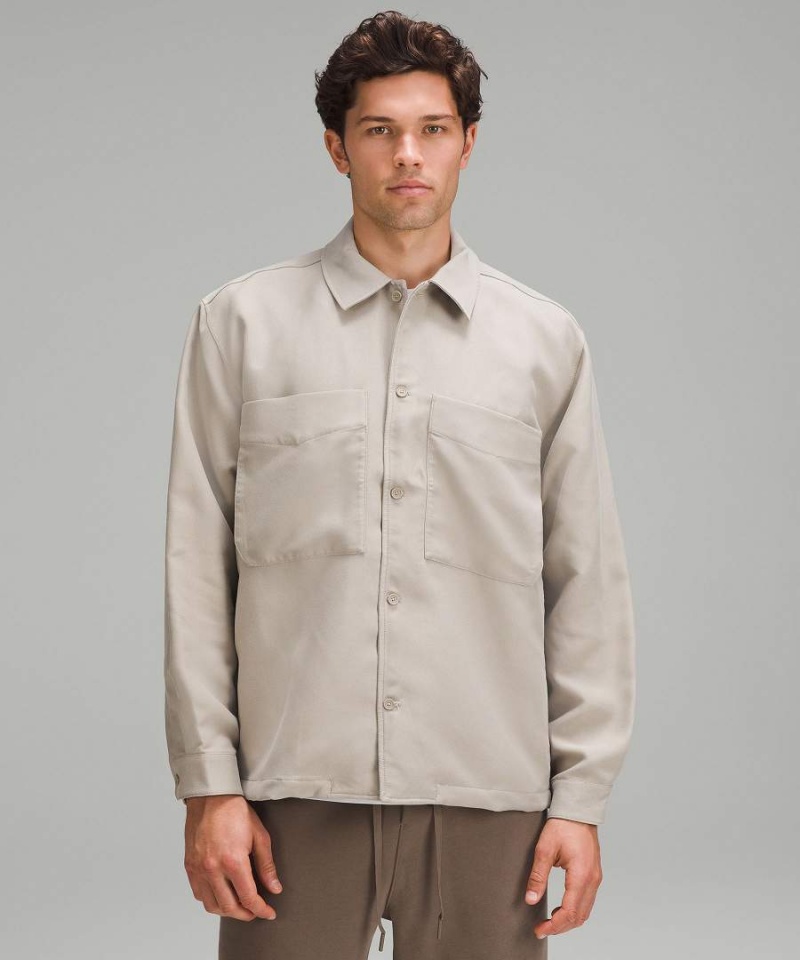 Lululemon Sueded Camp Collar Overshirt Hemd Herren Grau | 1908FPWBC