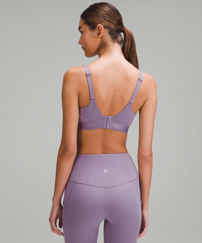 Lululemon Super-Soft Adjustable Recovery Bra Light Support, B-D Cups Sport BH Damen Lila Grau | 4350MWKRC