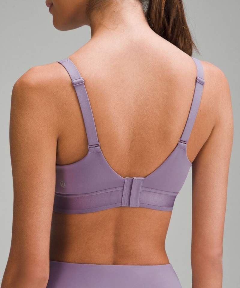 Lululemon Super-Soft Adjustable Recovery Bra Light Support, B-D Cups Sport BH Damen Lila Grau | 4350MWKRC