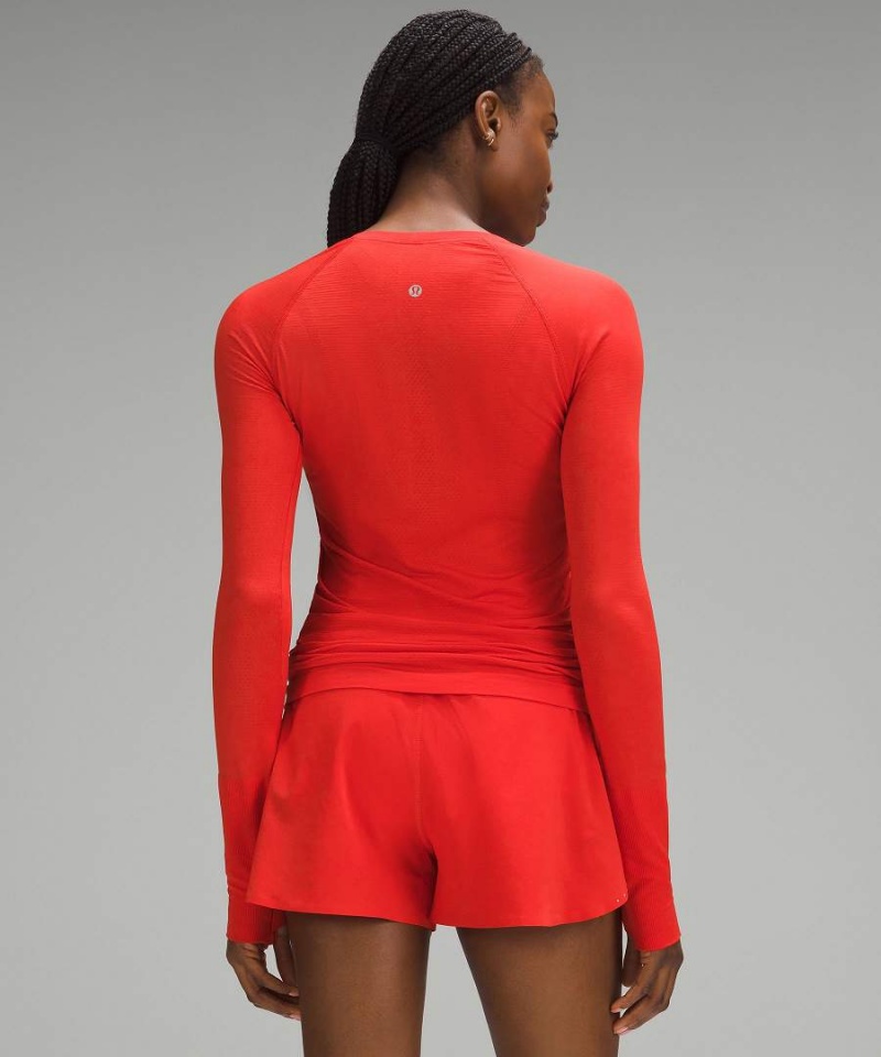 Lululemon Swiftly Tech 2.0 Langarmhemd Damen Rot | 5728QOVTH