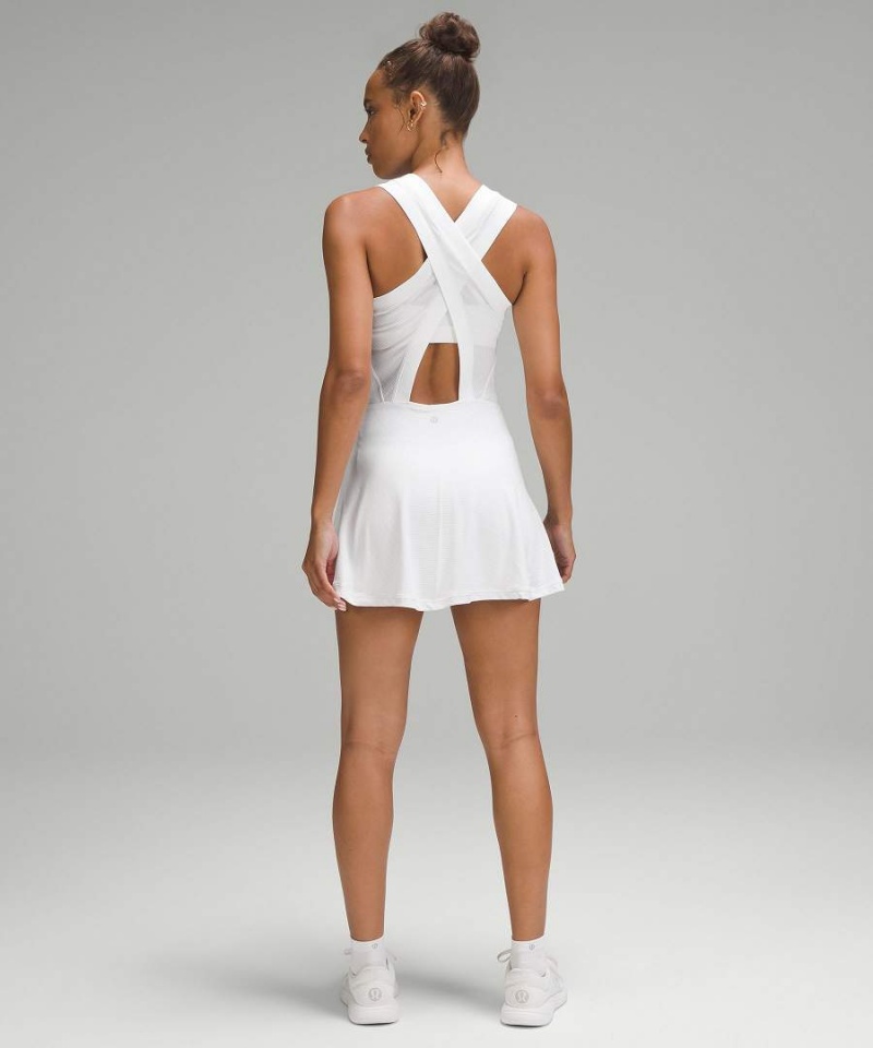 Lululemon Swiftly Tech Cross-Back Tennis Kleid Damen Weiß Weiß | 3802CFGOA