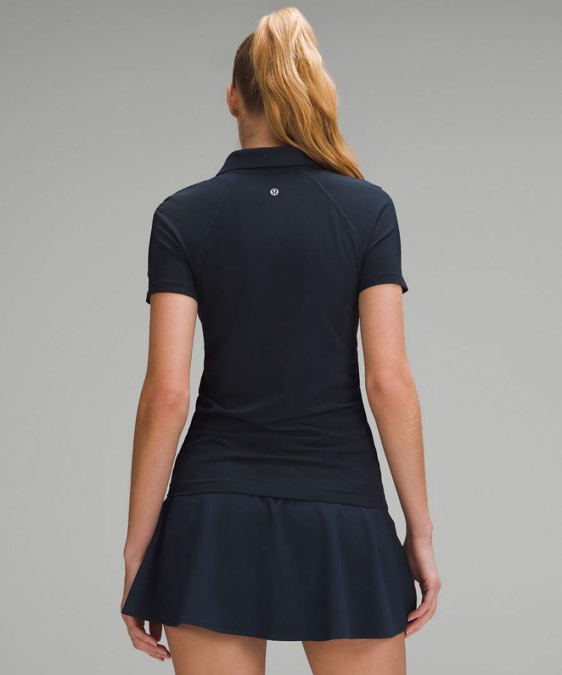 Lululemon Swiftly Tech Kurzes-Sleeve Polo Shirts Damen Navy Navy | 1703PULAX