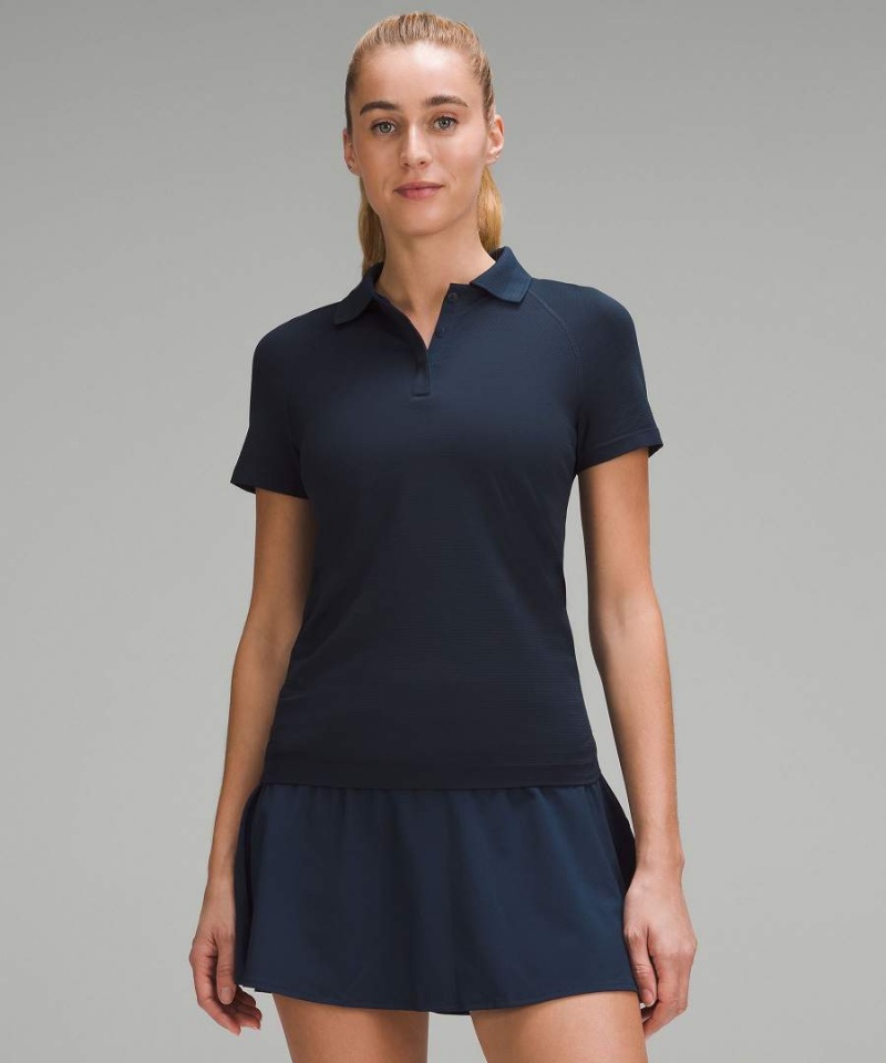 Lululemon Swiftly Tech Kurzes-Sleeve Polo Shirts Damen Navy Navy | 1703PULAX