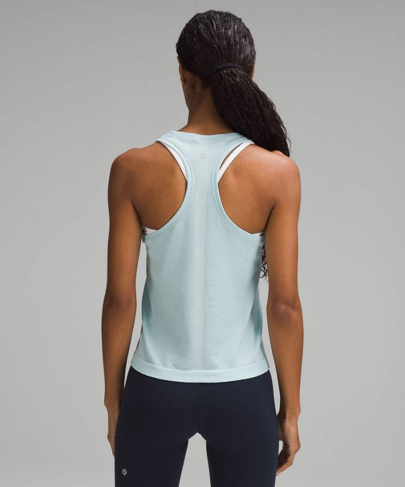 Lululemon Swiftly Tech Racerback 2.0 Race Length Tanktop Damen Blau | 4368XRMGI